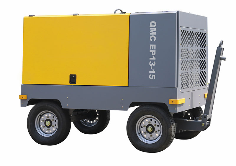 QMC electric air compressor mobile and stationary