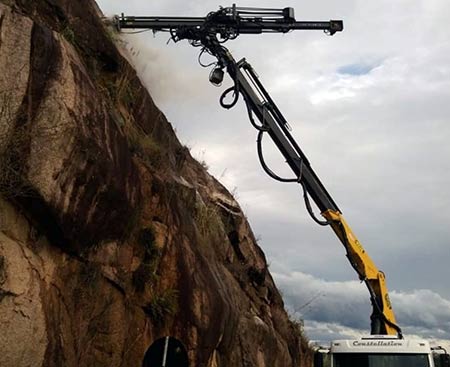 Drilling rig machine on crane
