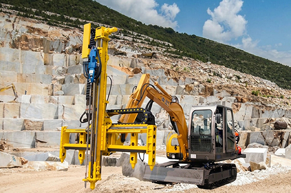 mounted rig for parallel hole drilling QMC 24